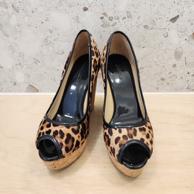 지미추 네오파드 오픈토 웨지힐 35 1/2