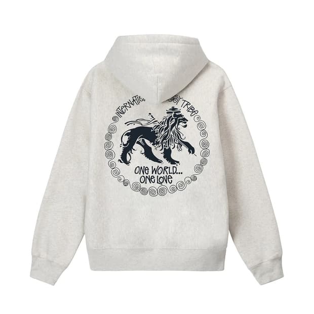 스투시 이스트 라이언 후디 에쉬 헤더 S