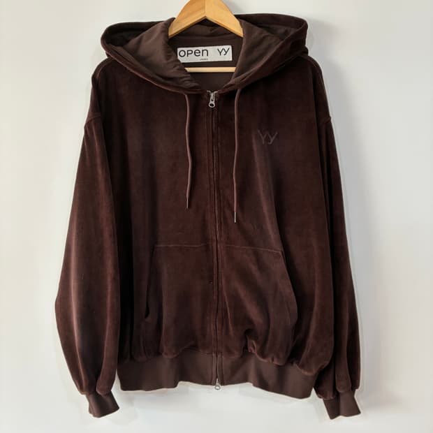 오픈와이와이 벨루어 후드 집업