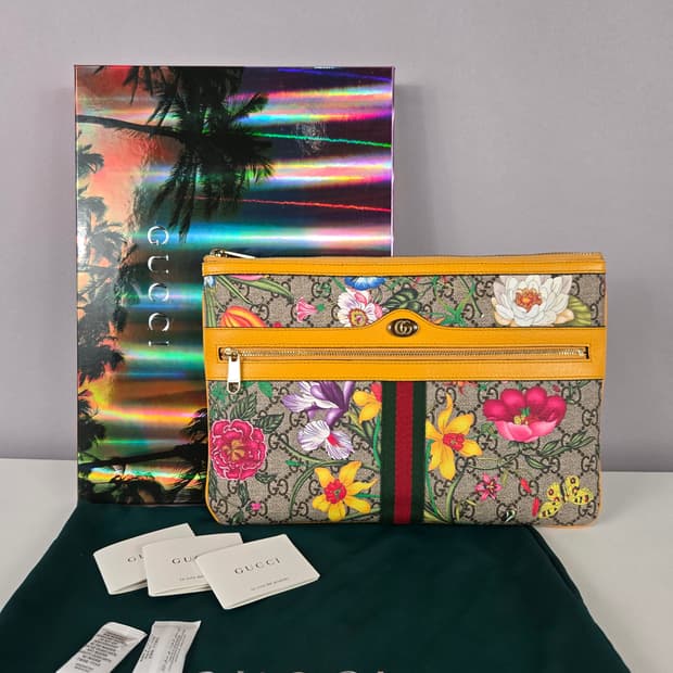 GUCCI 구찌 마몬트 오디피아 플로라 클러치 한정판 가방 플라워 정품