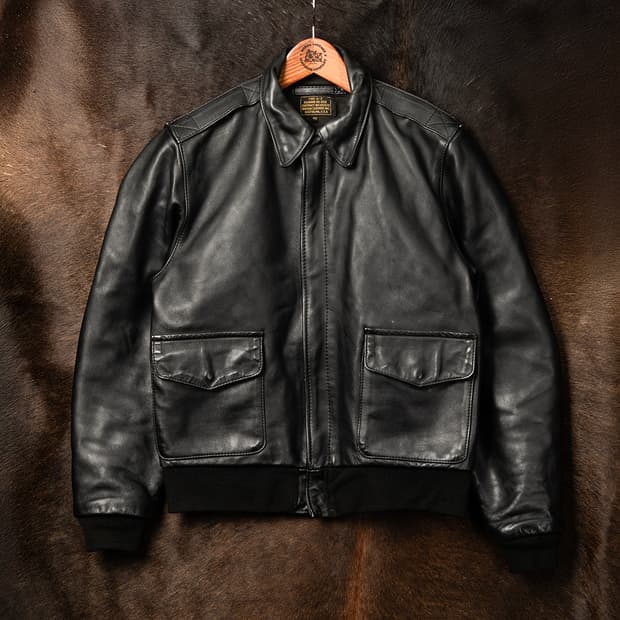 [100] 90s~ VANSON A-2 레더 플라이트 자켓 