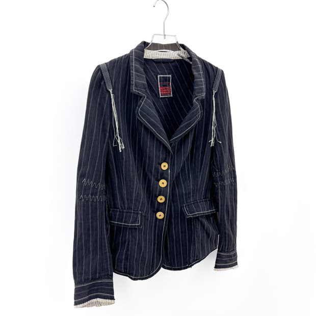  마리떼프랑소와저버 그런지 스트라이프 자켓