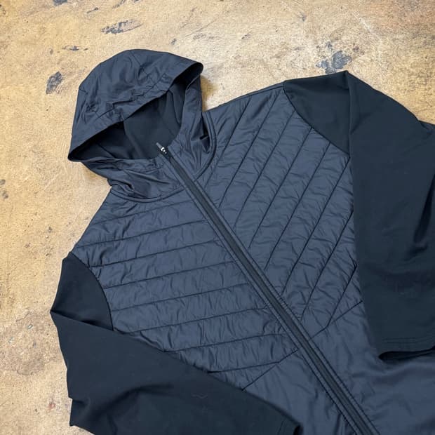 [정품/M] 나이키 블랙 경량 패딩 후드 집업 b16