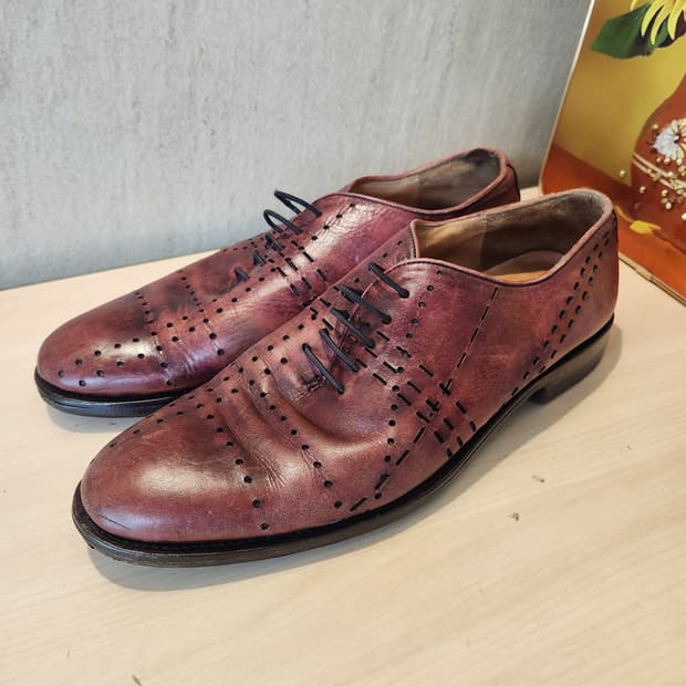 SPELLO 수제 버건디 옥스퍼드 👞 클래식 끝판왕 / 43사이즈
