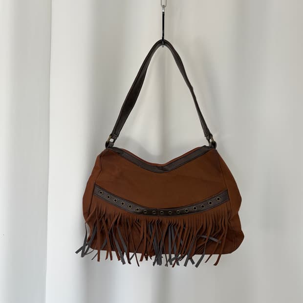 vintage fringe bag 
