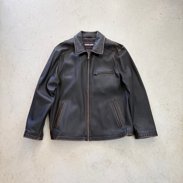 Kirkland 빈티지 양가죽 싱글 가죽자켓 M
