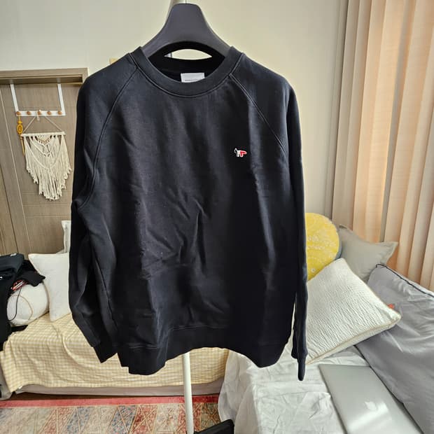 메종키츠네 블랙 맨투맨 XL