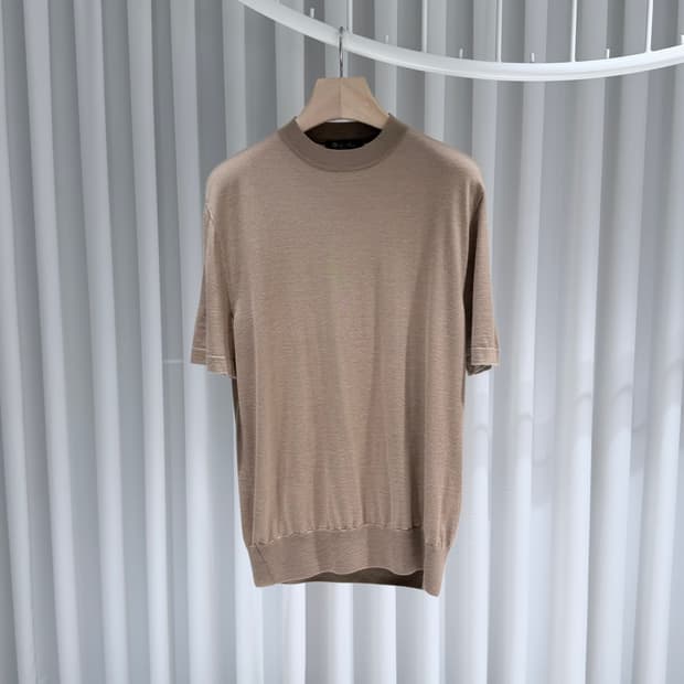 (A+/50) / 로로피아나 캐시미어  실크 반팔 브라운