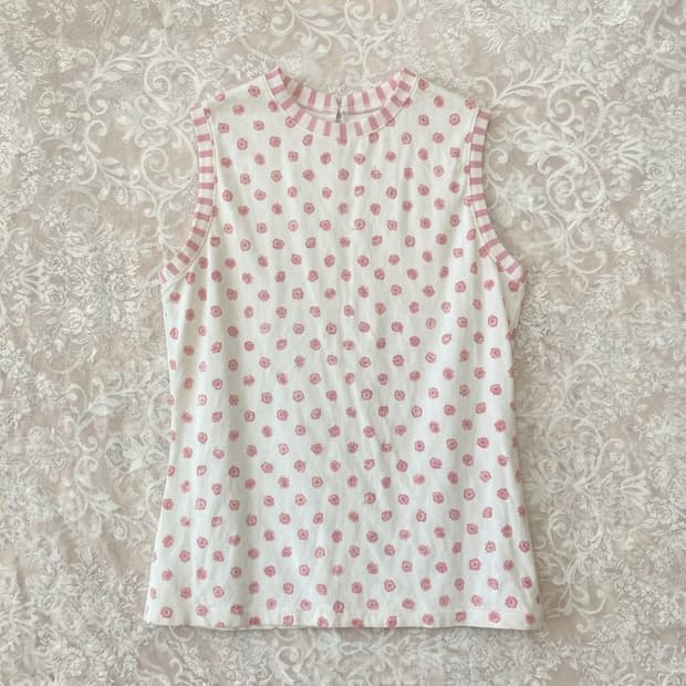 Rose dot sleeveless