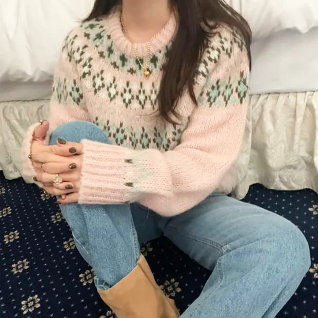 프리티영띵(pyt) 트윙클 알파카 니트 프리사이즈 새상품