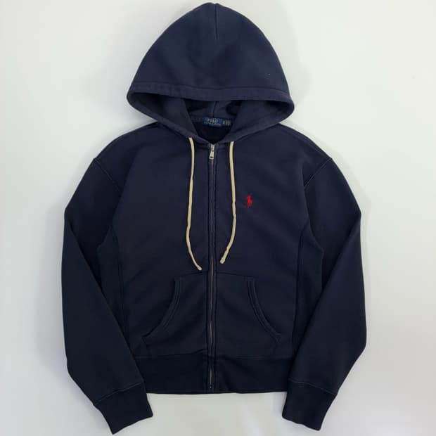 Polo  폴로 랄프로렌 자수 네이비 후드 집업