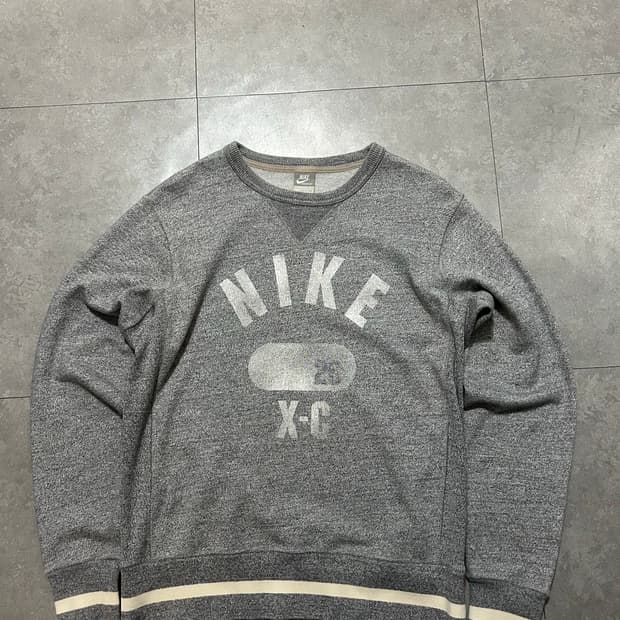 00s  나이키 그레이컬러  헤비코튼  빈티지 스웻셔츠 100size  