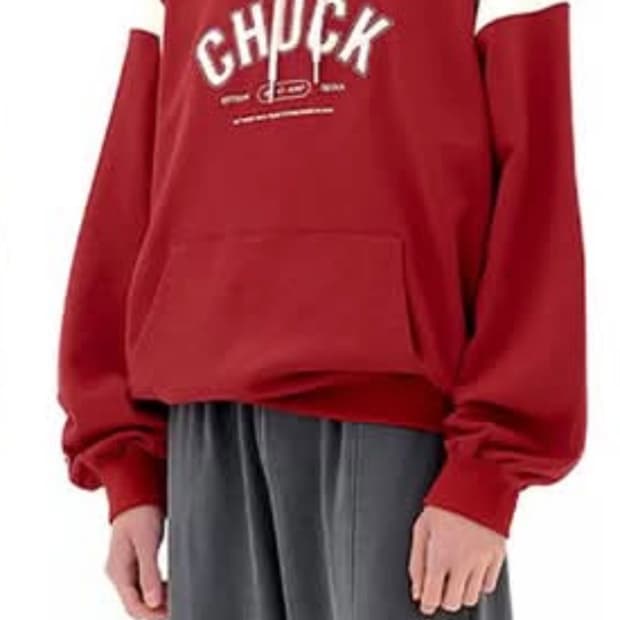 척 아치로고 블럭 후디 후드티 (데드 로즈)