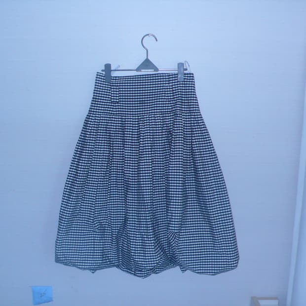 Check Balloon Skirt 