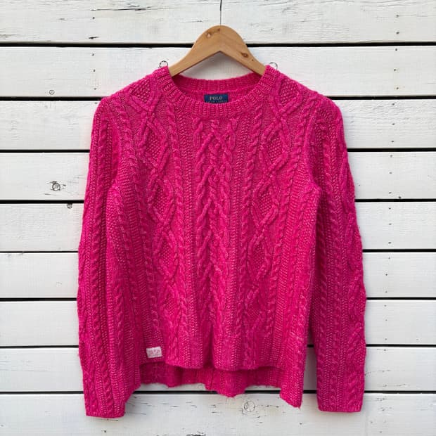 Polo 폴로 케이블 꽈배기 니트