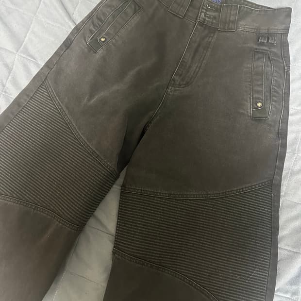 오퍼스0012 바이커 데님팬츠 블랙