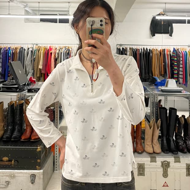 COURREGES half zip-up jersey 쿠레쥬 하프집업 져지