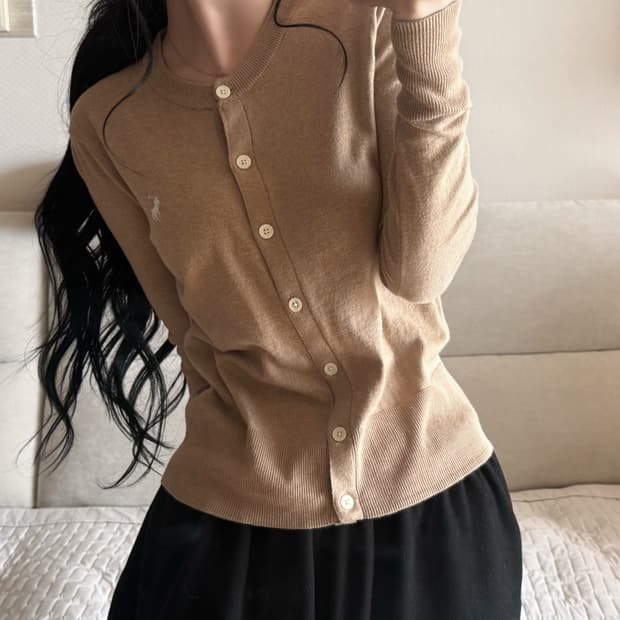 폴로 랄프로렌 베이지 면 가디건