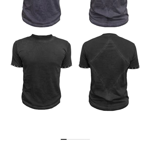 [새상품]비엑세스 퍼 스터드 워싱 티셔츠