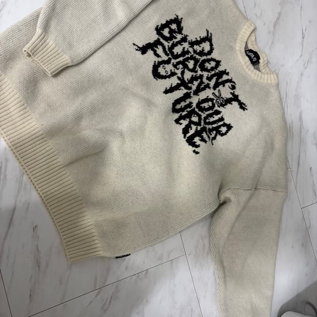 AJOBYAJO 아이보리 패턴 니트