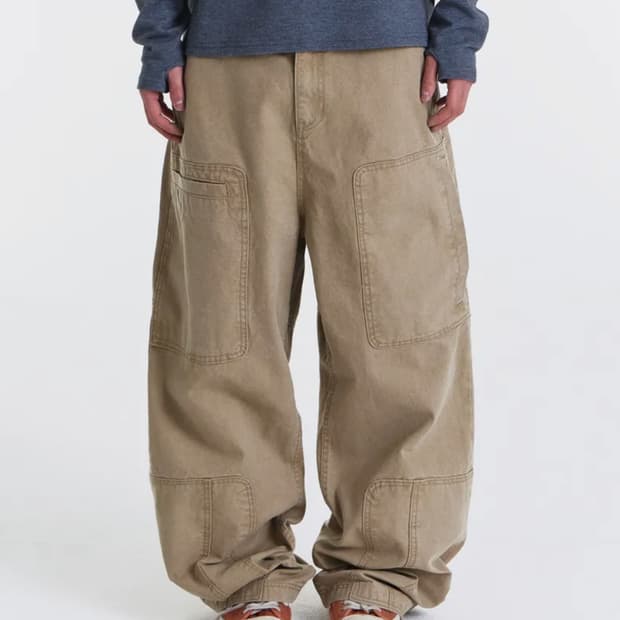 M)기철 Asym Vintage Cargo Pants (Beige)