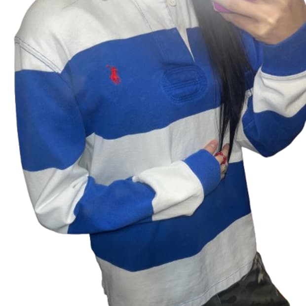 폴로 배색 럭비 셔츠