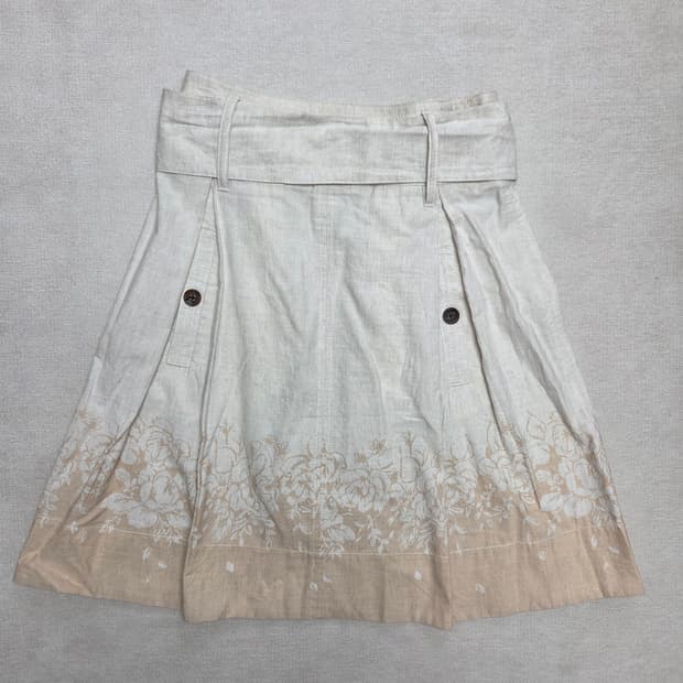 Theory 띠어리 린넨 혼방 벨티드 미니 스커트