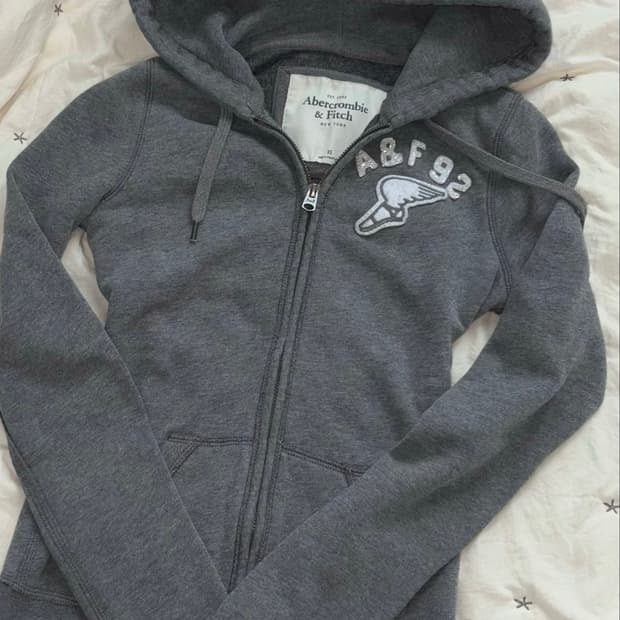 아베크롬비 Abercrombie 대대장 그레이 날개 후드집업