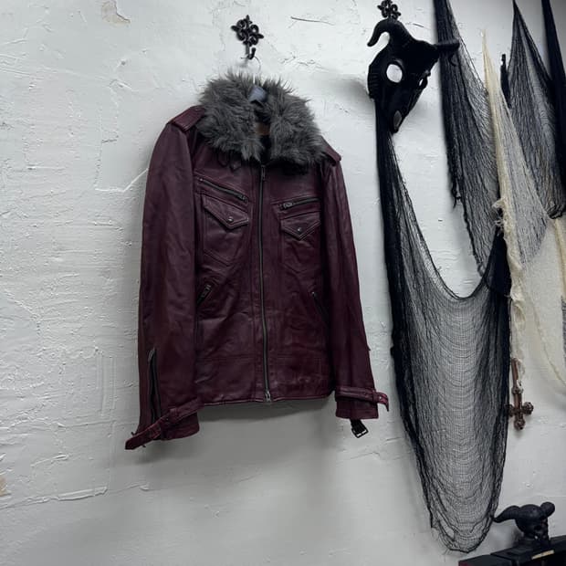 Jackrose 00s leather fur trimming wolf r