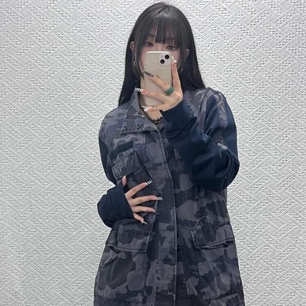 나이키 고프코어 밀리터리 카모플라주 워크 자켓 XL C10260