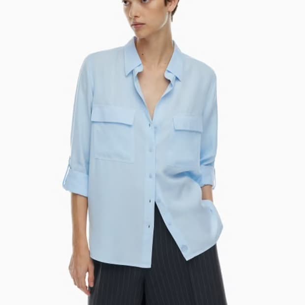 Aritzia 유틸리티 자켓 블라우스 라이트 블루