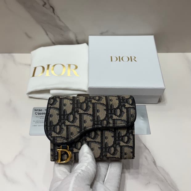 [정품] 디올 오블리크 새들 아코디언 카드지갑