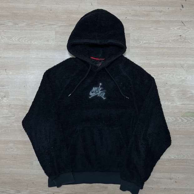 나이키 에어 조던 쉐르파 뽀글이 풀오버 후드 후리스 [블랙] M/95