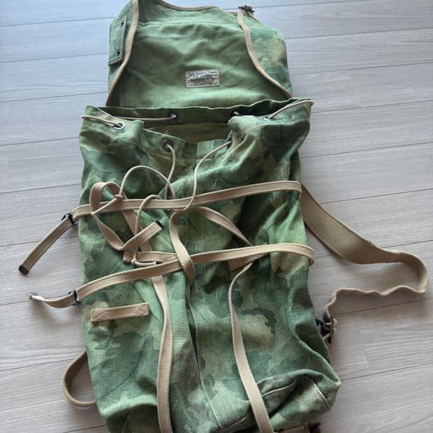 rrl 더블알엘 카모플라쥬 백팩 밀리터리 초희귀 레어템