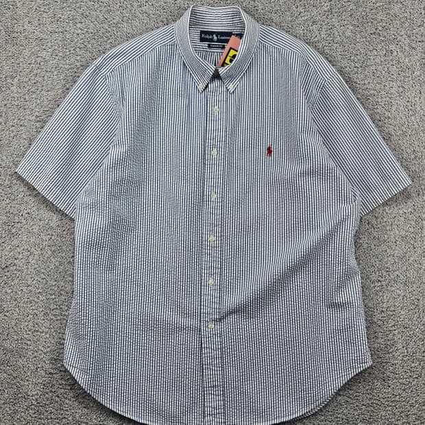 폴로랄프로렌 시어서커 스트라이프 반팔 셔츠 ( XL ) / 11854