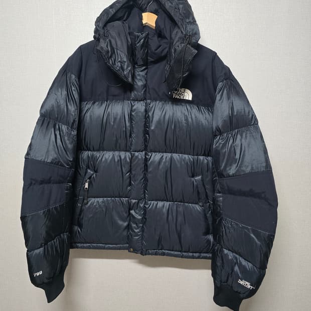 노스페이스 700 블랙 구스다운 패딩 점퍼 후드 탈부착 사이즈 105