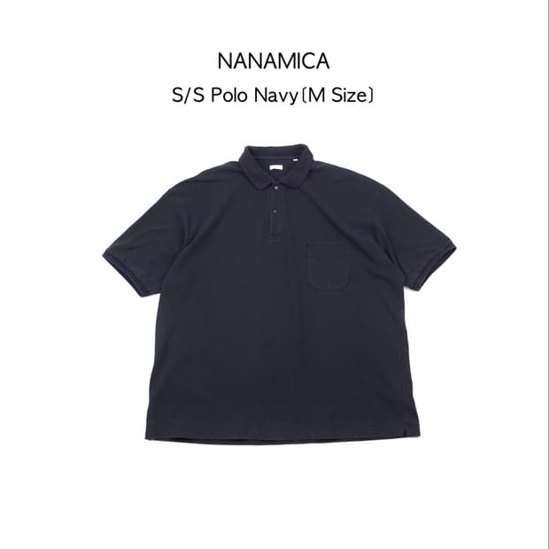 nanamica 숏 슬리브 폴로 셔츠 네이비