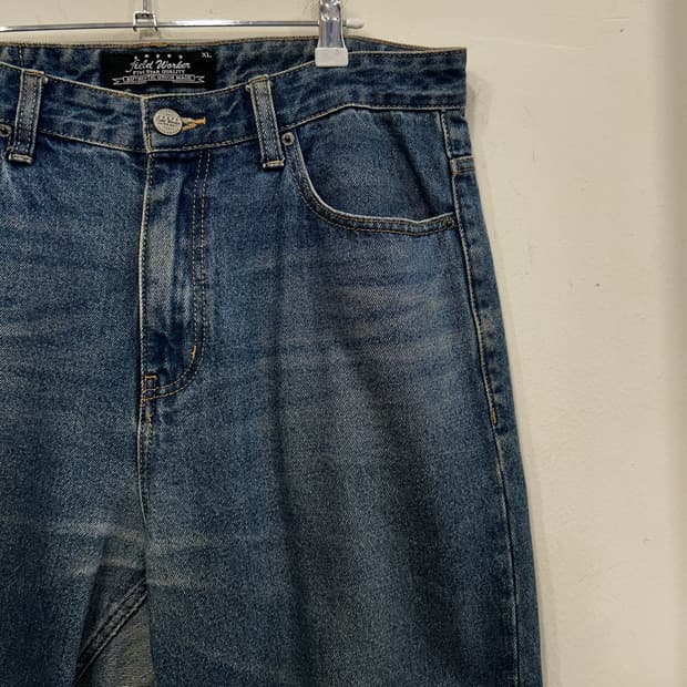 필드워커 샌드워싱 지퍼플라이 레귤러핏 데님팬츠