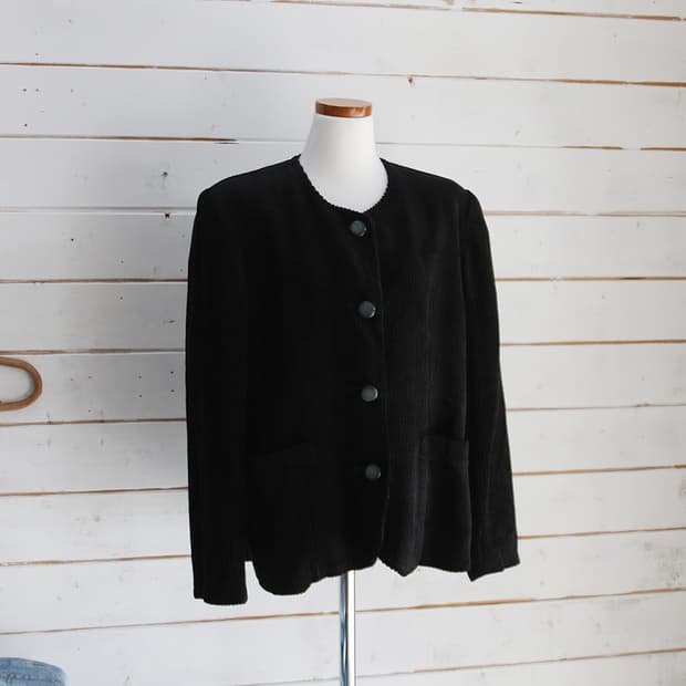 (착용컷) LaVie enRose 코듀로이 라운드 자켓 (여성용 9BR)