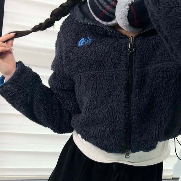 노스페이스 커스텀 크롭 스트링 패딩