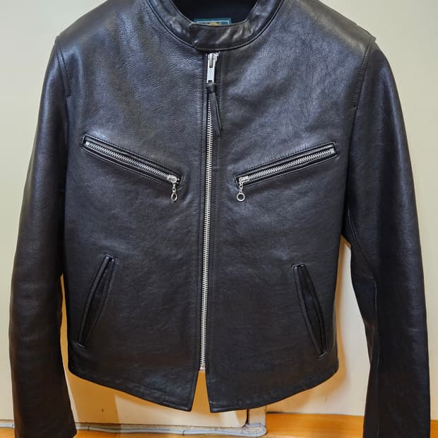 95 M) CIDU 카페레이서 카우하이드 소가죽 레더자켓