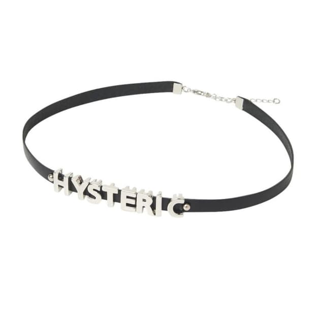 히스테릭글래머 메탈 심볼 로고 초커 목걸이