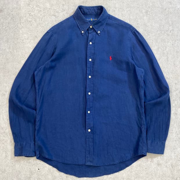 [M] Polo Ralph Lauren 폴로 랄프로렌 네이비 리넨셔츠
