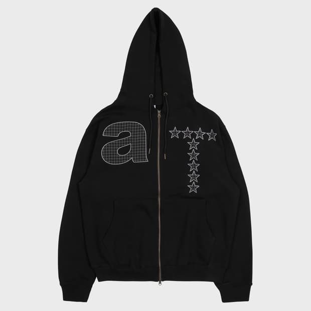 TCM at hooded zip-up (black)