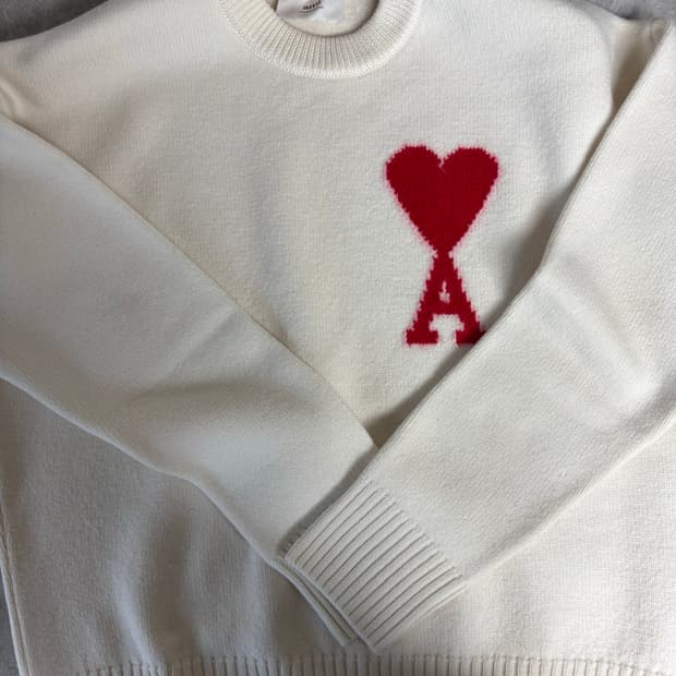 아미 니트 아이보리 S