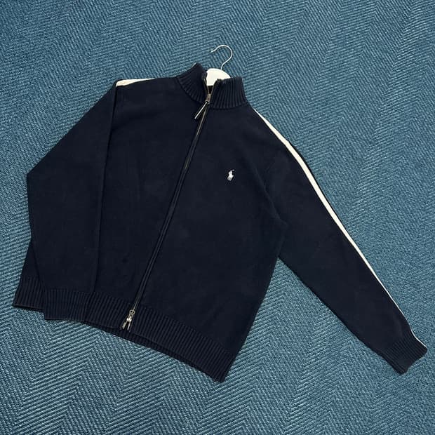 [XL] 폴로 투웨이 니트 집업