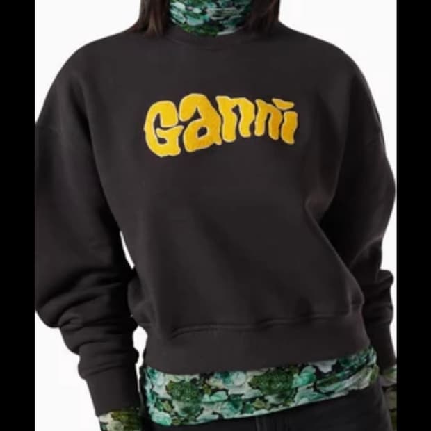 GANNI 가니 로고 스웻셔츠
