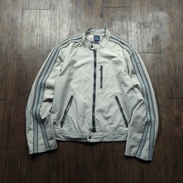 아르마니 익스체인지 아카이브 카페레이서 바이커 자켓