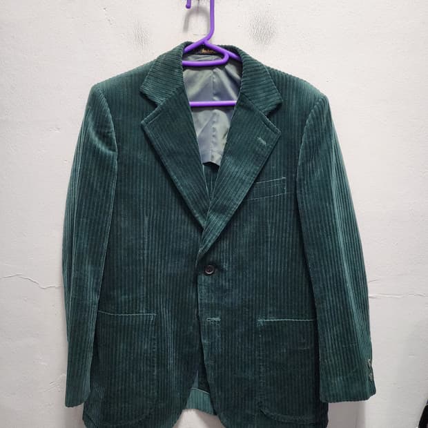 bachaRach 빈티지 딥그린 코듀로이 블레이저