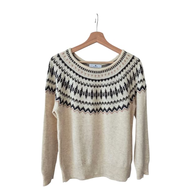 sony label 페어아일 크림 니트